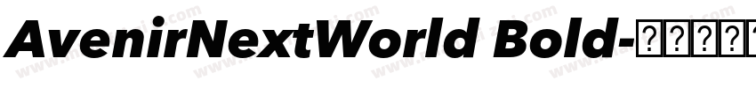 AvenirNextWorld Bold字体转换